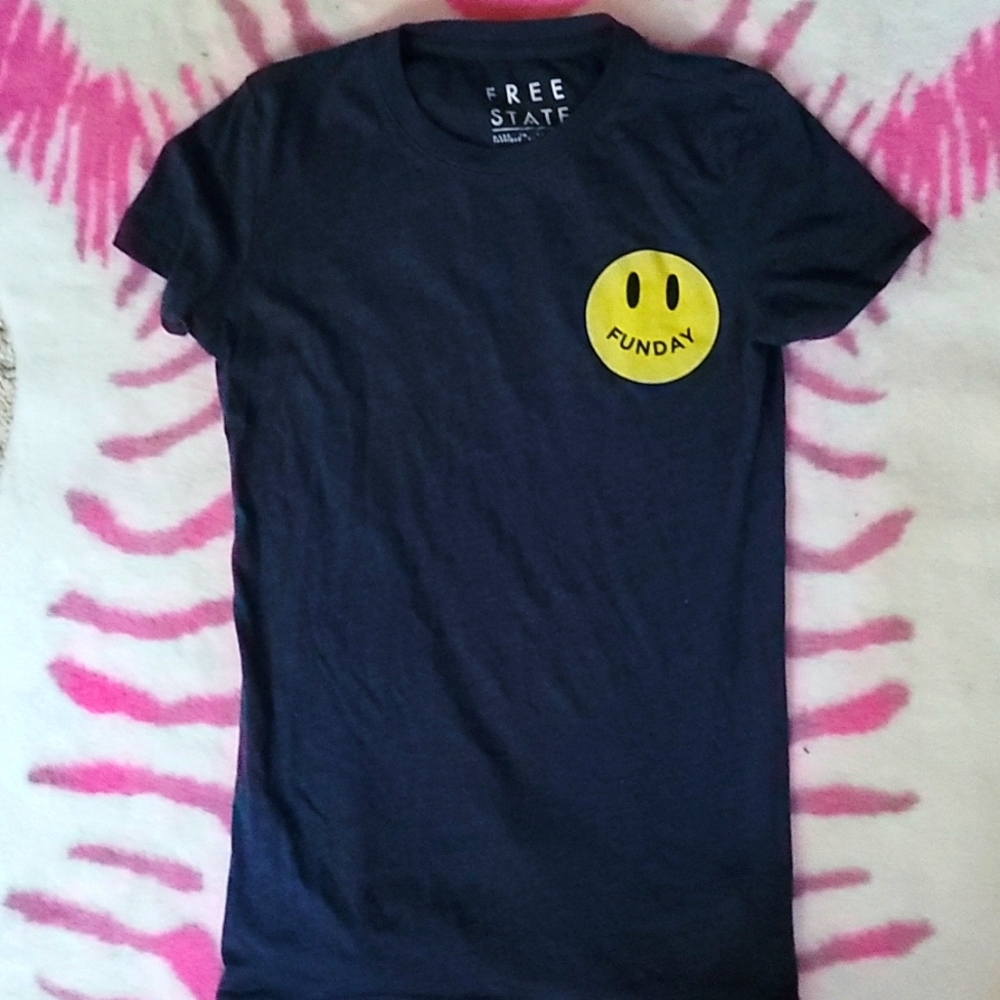 Aeropostale Free State Navy Blue “funday”  graphic t-shirt Women's size S